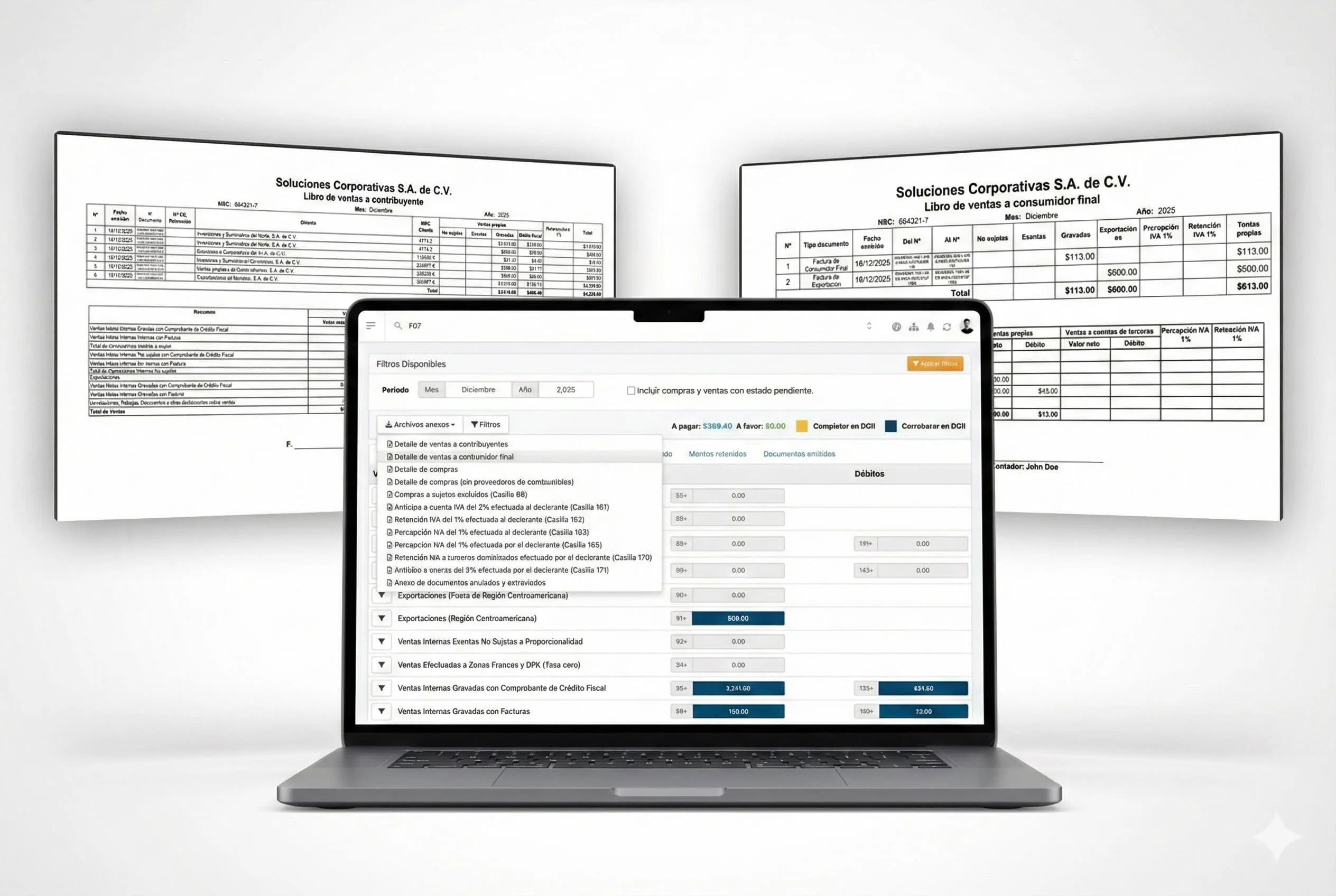Archivos listos para el portal de Hacienda