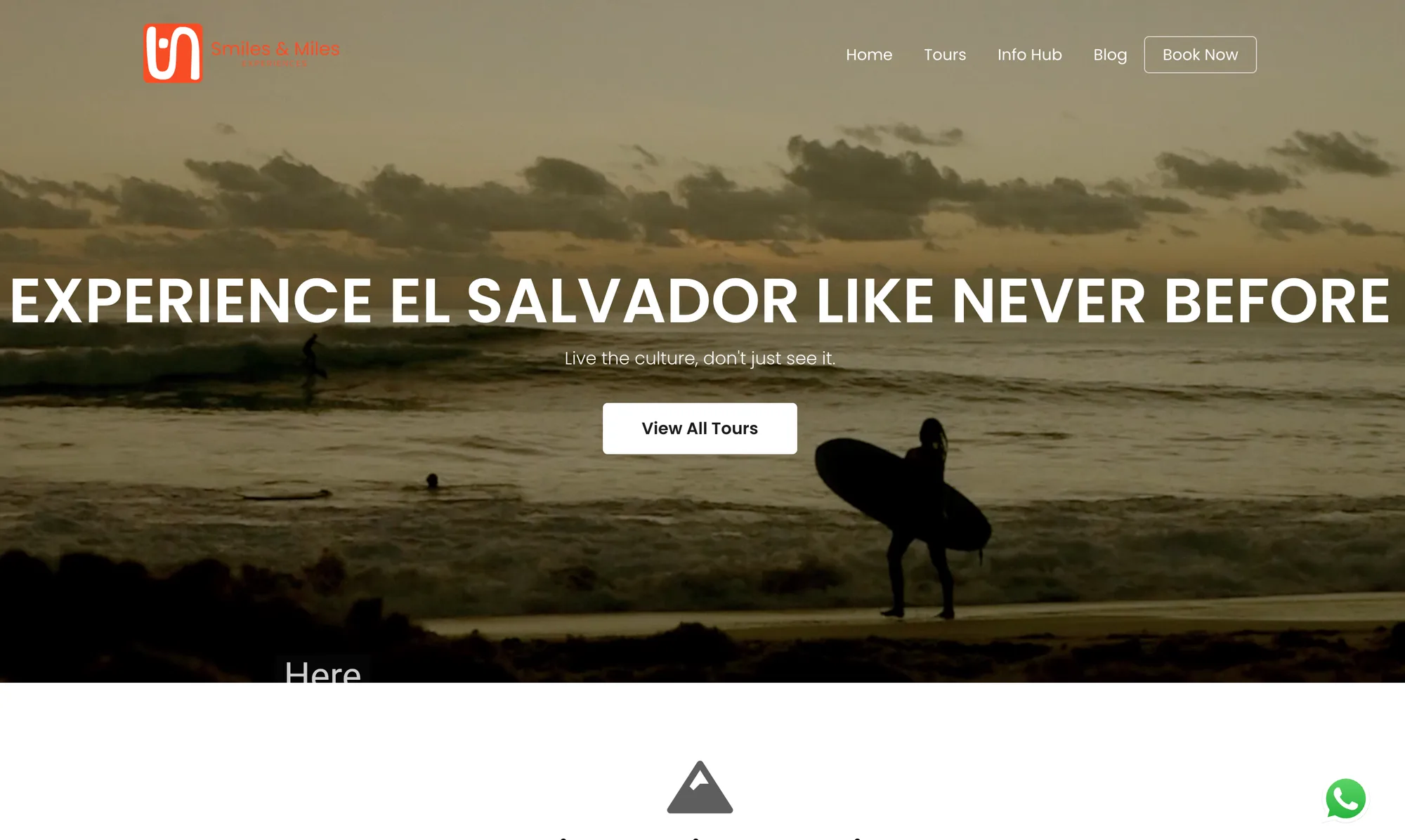 Sitio de Smiles & Miles, hecho por Decima